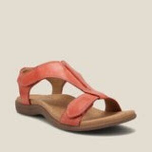 Giulia - Casual leather orthopedic sandals - red